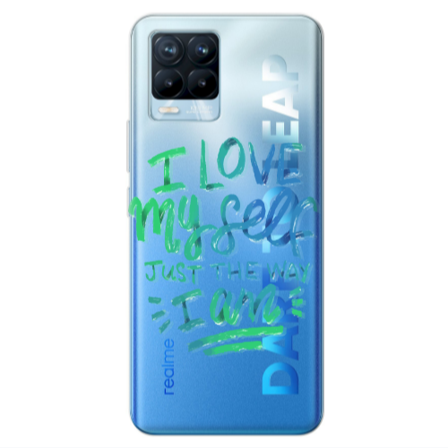 Realme 8 Pro I Love My self Transparent Silicone TPU Θήκη