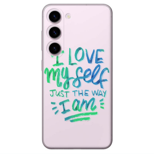 Samsung S23 Plus I Love My self Transparent Silicone TPU Θήκη