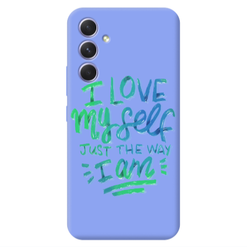 Samsung A54 I Love My self Light Purple Colored Silicone TPU Θήκη