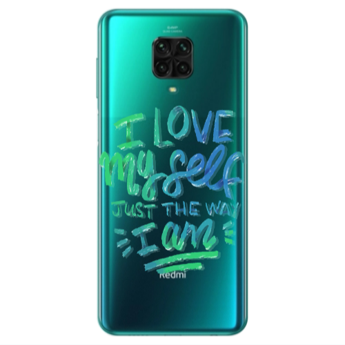 Xiaomi Redmi Note 9S I Love My self Transparent Silicone TPU Θήκη