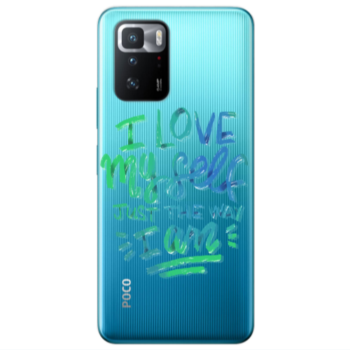 Xiaomi Poco X3 GT I Love My self Transparent Silicone TPU Θήκη