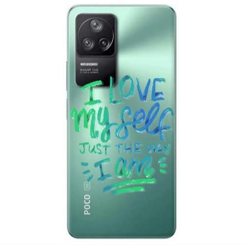 Xiaomi Poco F4 I Love My self Transparent Silicone TPU Θήκη