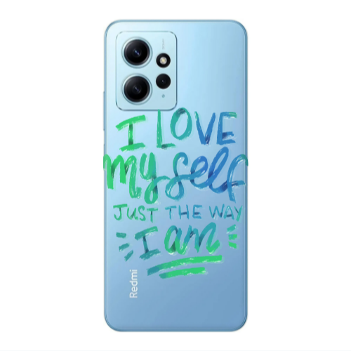 Xiaomi Redmi Note 12 4G I Love My self Transparent Silicone TPU Θήκη