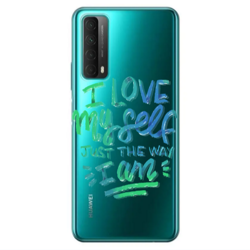 Huawei P Smart 2021 I Love My self Transparent Silicone TPU Θήκη