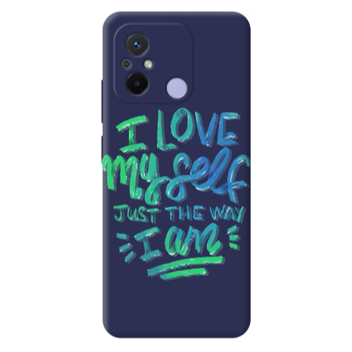 Xiaomi Redmi 12C I Love My self Dark blue Colored Silicone TPU Θήκη