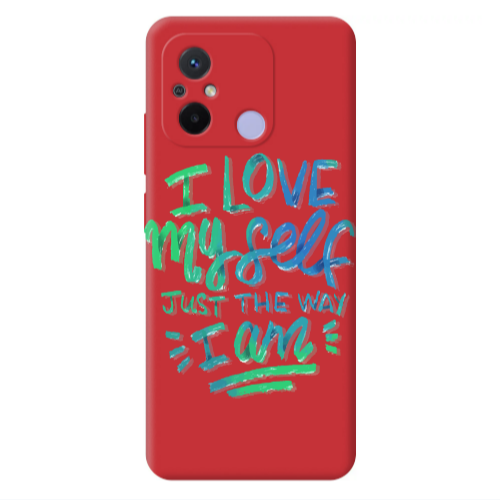 Xiaomi Redmi 12C I Love My self Red Colored Silicone TPU Θήκη