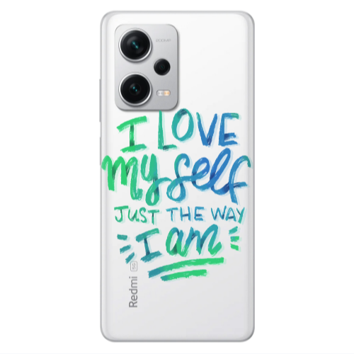 Xiaomi Redmi Note 12 5G I Love My self Transparent Silicone TPU Θήκη