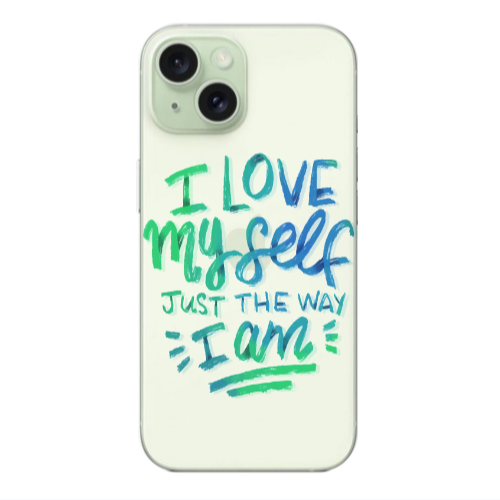 Apple iPhone 15 Plus I Love My self Transparent Silicone TPU Θήκη
