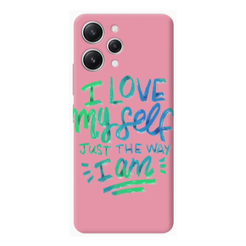 Xiaomi Redmi 12 I Love My self Pink Colored Silicone TPU Θήκη