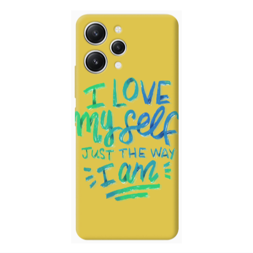 Xiaomi Redmi 12 I Love My self Yellow Colored Silicone TPU Θήκη