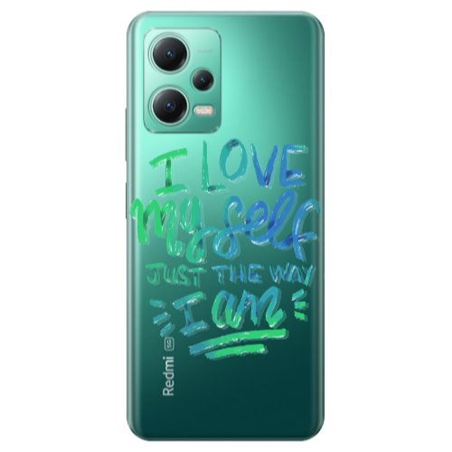 Xiaomi Redmi Note 12 Pro Plus 5G I Love My self Transparent Silicone TPU Θήκη
