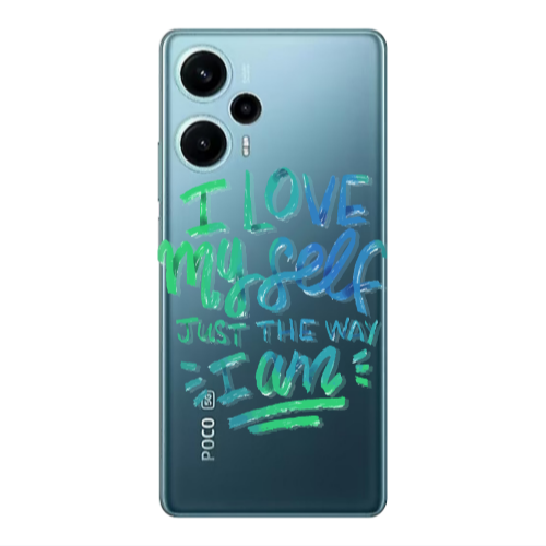 Xiaomi Poco F5 I Love My self Transparent Silicone TPU Θήκη