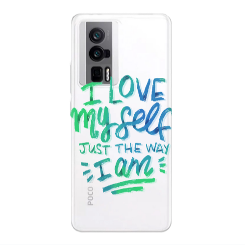 Xiaomi Poco F5 Pro I Love My self Transparent Silicone TPU Θήκη