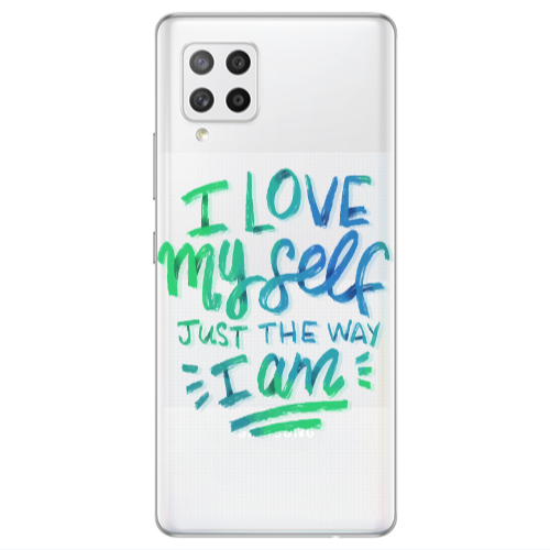 Samsung A42 5G I Love My self Transparent Silicone TPU Θήκη