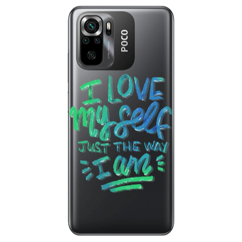 Xiaomi Poco M5 s I Love My self Transparent Silicone TPU Θήκη