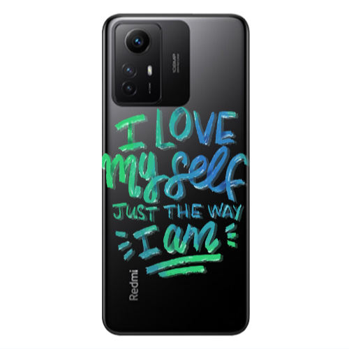 Xiaomi Redmi Note 12s I Love My self Transparent Silicone TPU Θήκη