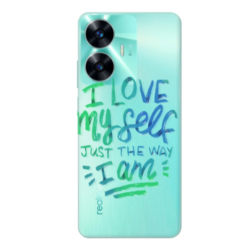 Realme C55 I Love My self Transparent Silicone TPU Θήκη