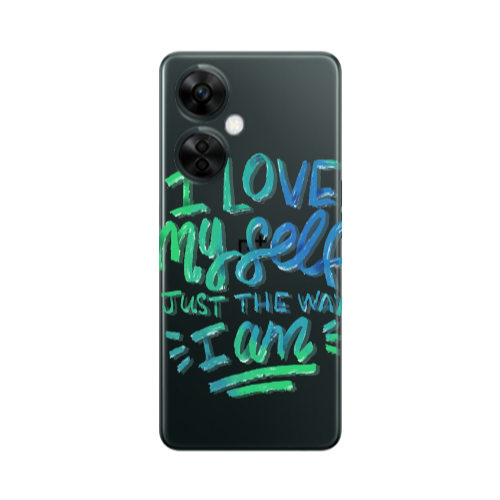 Oneplus Nord CE 3 Lite 5G I Love My self Transparent Silicone TPU Θήκη