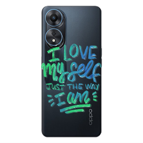 Oppo A 98 I Love My self Transparent Silicone TPU Θήκη