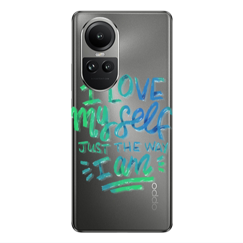 Oppo Reno10 5G I Love My self Transparent Silicone TPU Θήκη