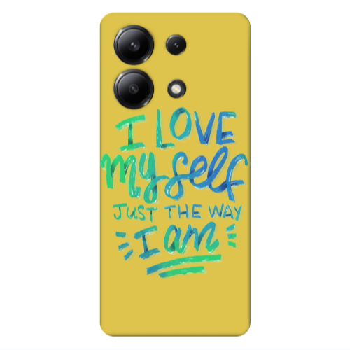 Xiaomi Redmi Note 13 4G I Love My self Yellow Colored Silicone TPU Θήκη
