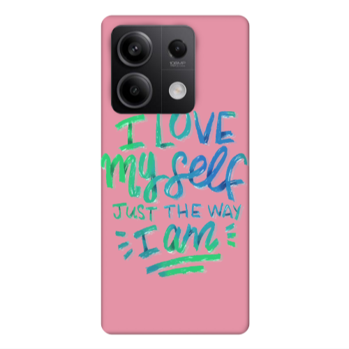 Xiaomi Redmi Note 13Pro 5G I Love My self Pink Colored Silicone TPU Θήκη