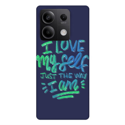 Xiaomi Redmi Note 13Pro 5G I Love My self Dark blue Colored Silicone TPU Θήκη