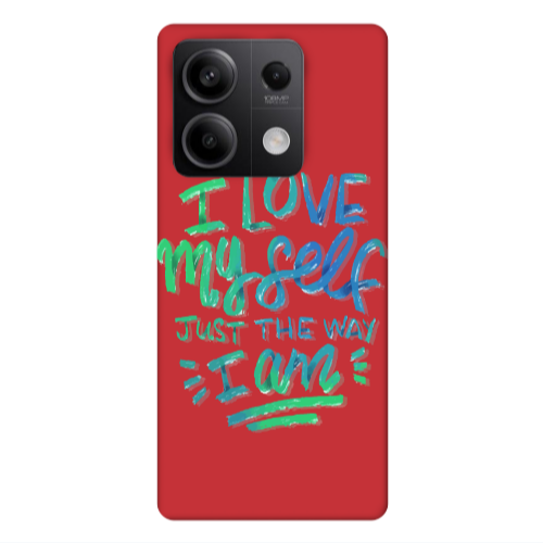 Xiaomi Redmi Note 13Pro 5G I Love My self Red Colored Silicone TPU Θήκη