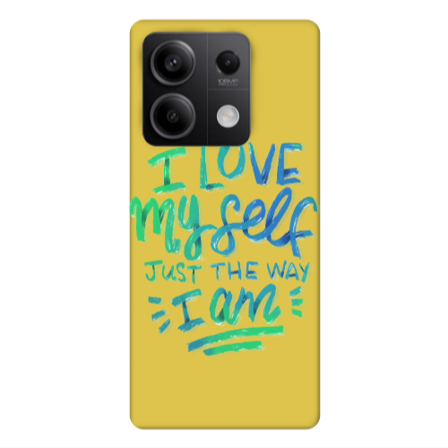 Xiaomi Redmi Note 13Pro 5G I Love My self Yellow Colored Silicone TPU Θήκη