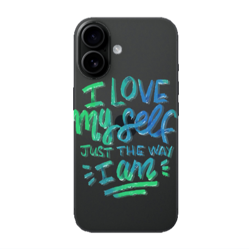 Apple Iphone 16 I Love My self Transparent Silicone TPU Θήκη