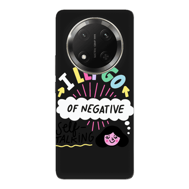 Honor Magic 7 Lite Let go Self talking Black Colored Silicone TPU Θήκη