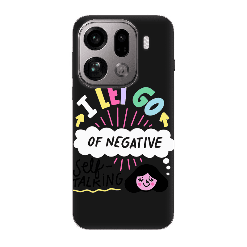 Oppo Find X9 Pro Let go Self talking Black Colored Silicone TPU Θήκη