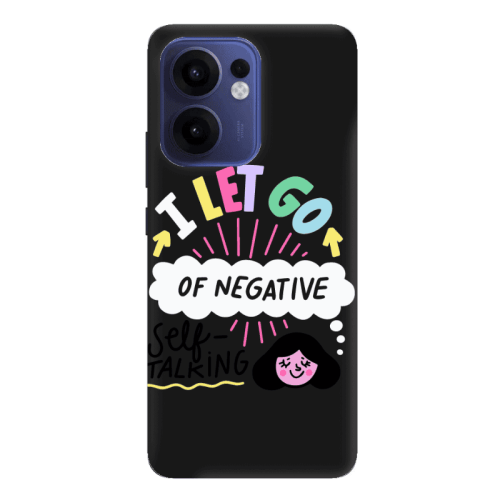 Oppo Reno 13 F Let go Self talking Black Colored Silicone TPU Θήκη