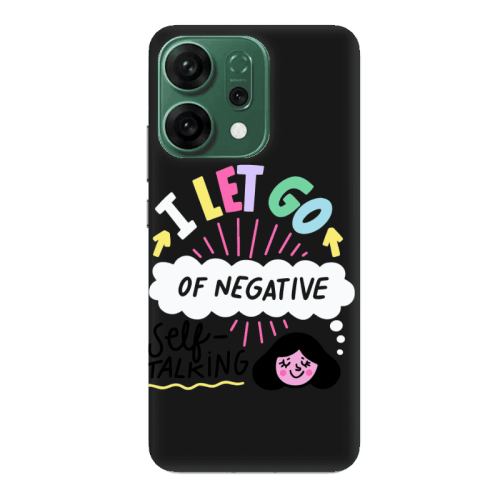 Oppo RENO 14 Let go Self talking Black Colored Silicone TPU Θήκη
