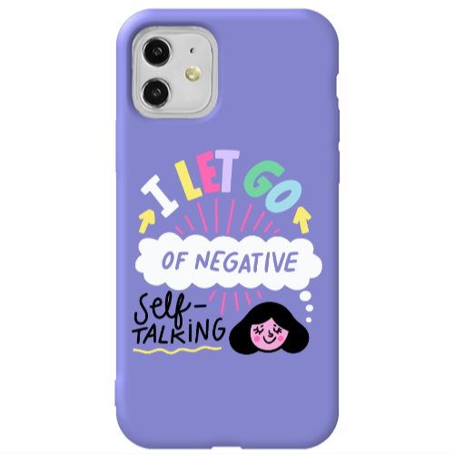 Apple iPhone 11  Let go Self talking Purple Colored Silicone TPU Θήκη
