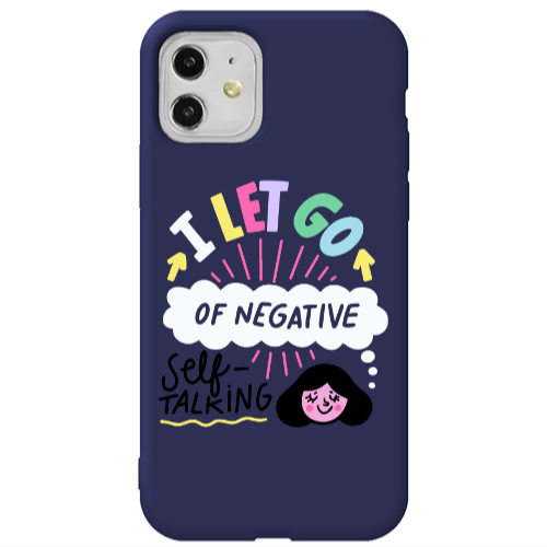 Apple iPhone 11  Let go Self talking Dark blue Colored Silicone TPU Θήκη