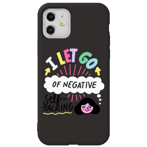 Apple iPhone 11  Let go Self talking Black Colored Silicone TPU Θήκη