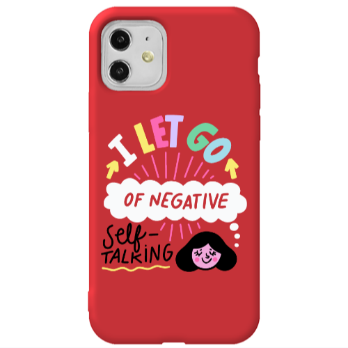 Apple iPhone 11  Let go Self talking Red Colored Silicone TPU Θήκη