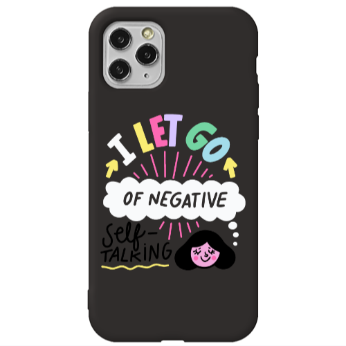 Apple iPhone 11 Pro Let go Self talking Black Colored Silicone TPU Θήκη