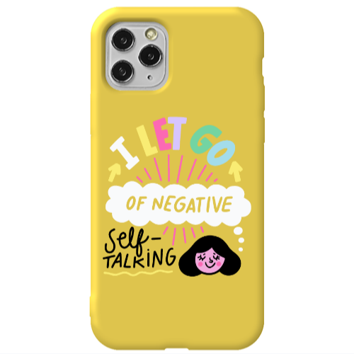 Apple iPhone 11 Pro Let go Self talking Yellow Colored Silicone TPU Θήκη