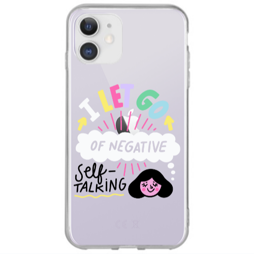 Apple iPhone 12 Let go Self talking Transparent Silicone TPU Θήκη
