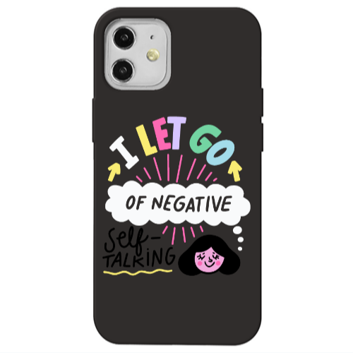 Apple iPhone 12 Let go Self talking Black Colored Silicone TPU Θήκη