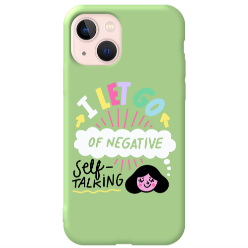 Apple iPhone 13 Let go Self talking Light Green Colored Silicone TPU Θήκη