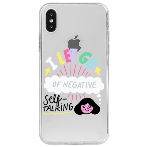 Apple iPhone X Let go Self talking Transparent Silicone TPU Θήκη