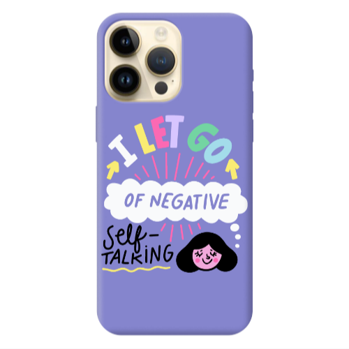 Apple iPhone 13 Pro Max Let go Self talking Purple Colored Silicone TPU Θήκη