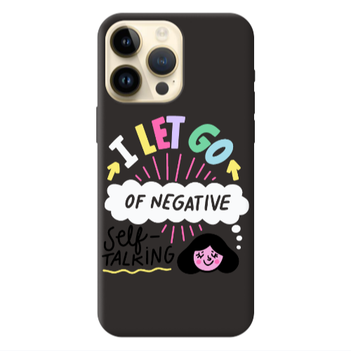 Apple iPhone 13 Pro Max Let go Self talking Black Colored Silicone TPU Θήκη