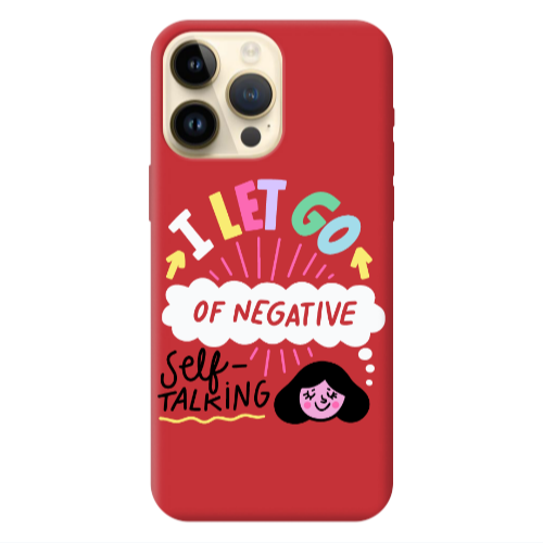 Apple iPhone 13 Pro Max Let go Self talking Red Colored Silicone TPU Θήκη