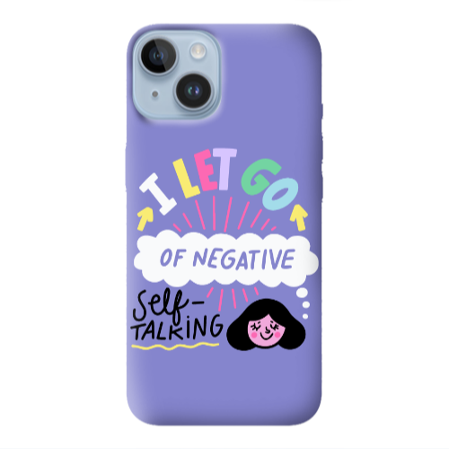 Apple iPhone 14  Let go Self talking Purple Colored Silicone TPU Θήκη