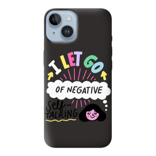 Apple iPhone 14  Let go Self talking Black Colored Silicone TPU Θήκη