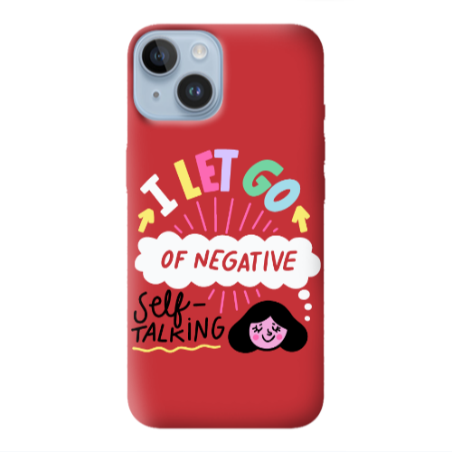 Apple iPhone 14 Plus Let go Self talking Red Colored Silicone TPU Θήκη